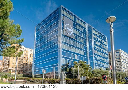 Madrid, Spain - December 27, 2021: View Of The Acerinox Headquarters In Madrid, Spain. Acerinox Is A