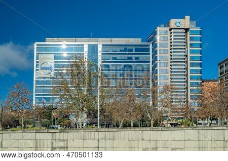Madrid, Spain - December 27, 2021: View Of The Acerinox Headquarters In Madrid, Spain. Acerinox Is A