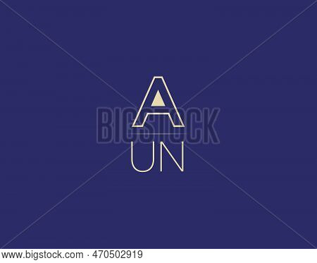 Aun Letter Logo Design Modern Minimalist Vector Images