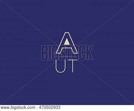 Aut Letter Logo Design Modern Minimalist Vector Images