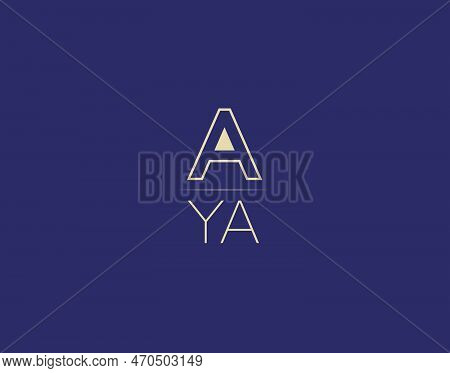 Aya Letter Logo Design Modern Minimalist Vector Images