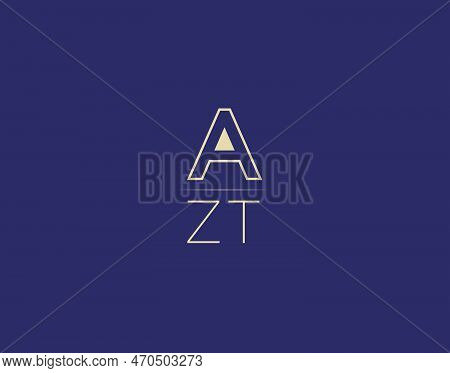 Azt Letter Logo Design Modern Minimalist Vector Images