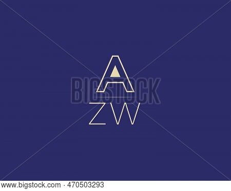 Azw Letter Logo Design Modern Minimalist Vector Images