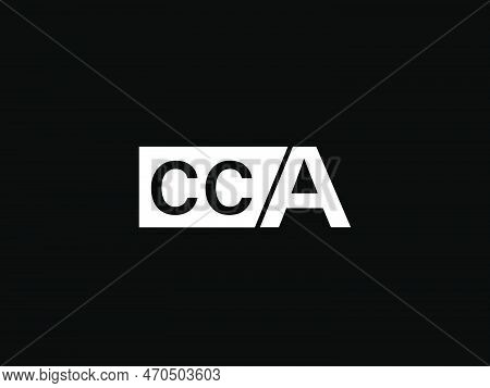 Cca Logo And Graphics Design Vector Art, Icons Isolated On Black Background