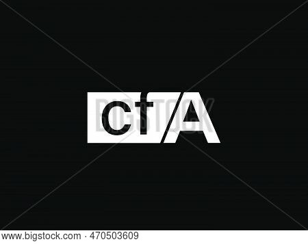 Cfa Logo And Graphics Design Vector Art, Icons Isolated On Black Background