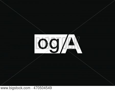 Oga Logo And Graphics Design Vector Art, Icons Isolated On Black Background