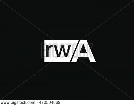 Rwa Logo And Graphics Design Vector Art, Icons Isolated On Black Background