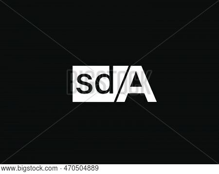 Sda Logo And Graphics Design Vector Art, Icons Isolated On Black Background