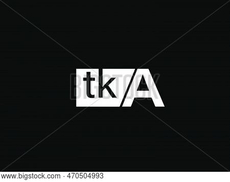 Tka Logo And Graphics Design Vector Art, Icons Isolated On Black Background