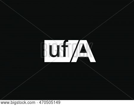 Ufa Logo And Graphics Design Vector Art, Icons Isolated On Black Background