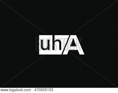 Uha Logo And Graphics Design Vector Art, Icons Isolated On Black Background