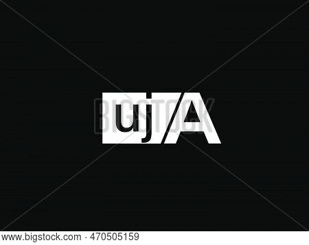 Uja Logo And Graphics Design Vector Art, Icons Isolated On Black Background