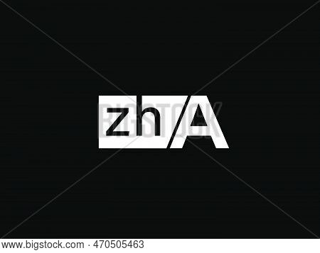 Zha Logo And Graphics Design Vector Art, Icons Isolated On Black Background