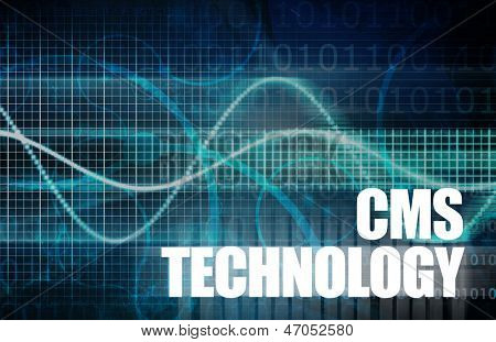 CMS tecnologia ou tecnologia de sistema de gerenciamento de conteúdo