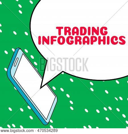 Text Sign Showing Trading Infographics. Business Concept Visual Representation Of Trade Information 