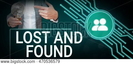 Writing Displaying Text Lost And Found. Internet Concept Place Where You Can Find Forgotten Things S