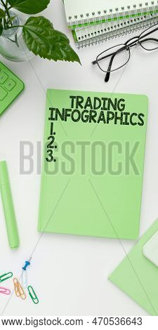 Handwriting Text Trading Infographics. Business Idea Visual Representation Of Trade Information Or D