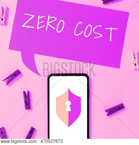 Text Showing Inspiration Zero Cost. Business Overview Business Decision That Does Not Entail Any Exp