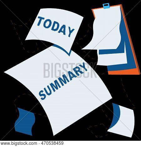 Text Showing Inspiration Summary. Internet Concept Brief Statement Abstract Synopsis Concise Abbrevi