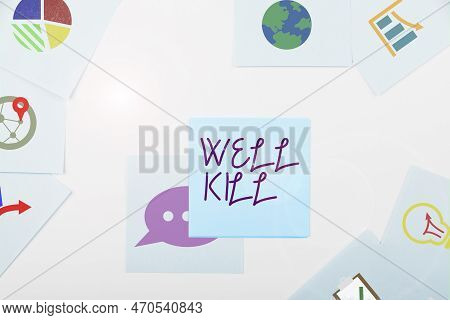 Text Showing Inspiration Well Kill. Internet Concept Placing A Column Of Heavy Fluid Into A Well Bor