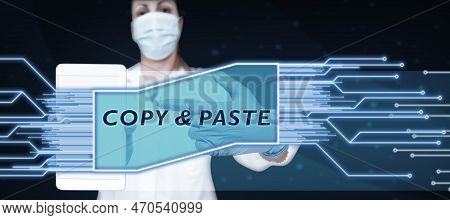Conceptual Display Copy Paste. Word For An Imitation, Transcript, Or Reproduction Of An Original Wor
