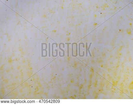 Mold On Bathroom Enamel. Black Dots Of Mold And Yellow Plaque. Requires Cleaning. Before Using Clean