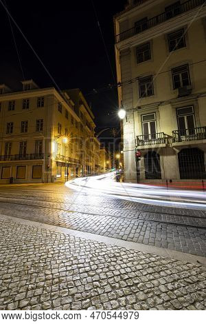 The City In Motion: A Long Exposure Of Lisbon's Night Traffic