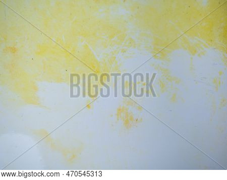 Mold On Bathroom Enamel. Black Dots Of Mold And Yellow Plaque. Requires Cleaning. Before Using Clean