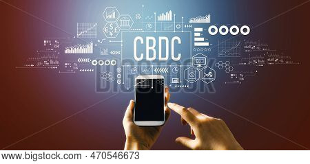 Cbdc - Central Bank Digital Currency Concept With Hand Pressing A Button On A Technology Screen