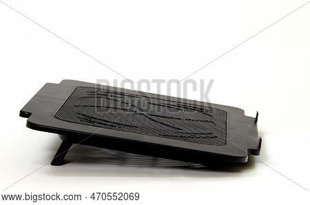 Back Color Cooling Pad Make The Laptop Computer Not Overheat. Isolated On White Background.image For