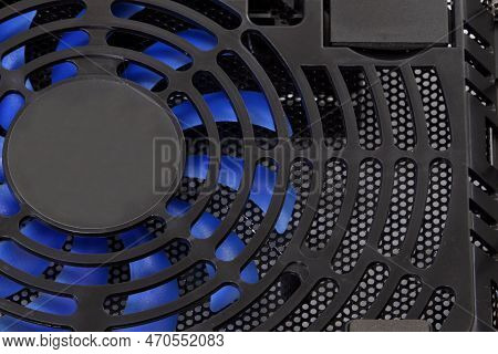 Back Color Cooling Pad Make The Laptop Computer Not Overheat. Isolated On White Background.image For