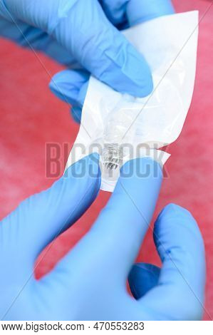 Preparation Of Dermapen For Rejuvenation Procedure, Mesotherapy Procedure