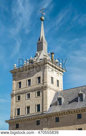 Detail Mannerist Architecture Sixteenth Century Of One Of The Towers Of The Royal Monastery Of San L