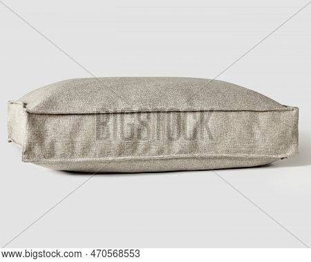 Soft Pillow For Sofa With Cover Of Gray Plain Fabric