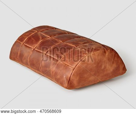 Decorative Copper-colored Leather Footrest Cushion For Comfortable Seating