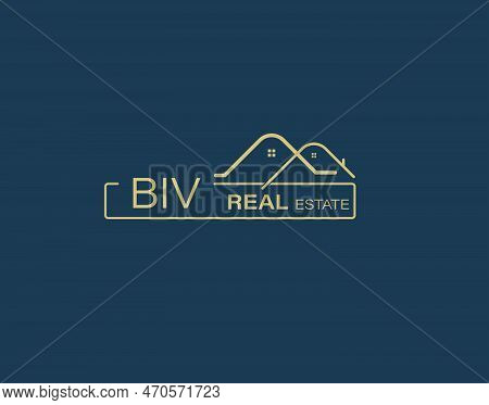 Biv Real Estate And Consultants Logo Design Vectors Images. Luxury Real Estate Logo Design