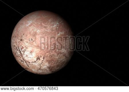 Digitally Generated Photograph Of The Dwarf Planet Makemake.