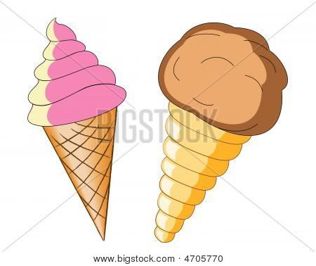 bunte Eis Sahne