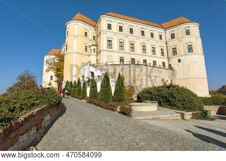 Mikulov Castle, One Of The Most Important Castles In South Moravia, View From Mikulov Town, Czech Re