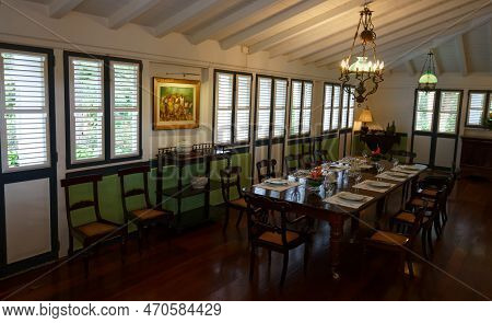 Francois, Martinique -december 29, 2022 : The Treasurer S Cabin Of Plantation Clement Located In Mar