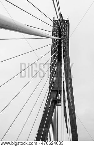 Concrete Ylon With Attached Tie Rods Of Cable-stayed Bridge