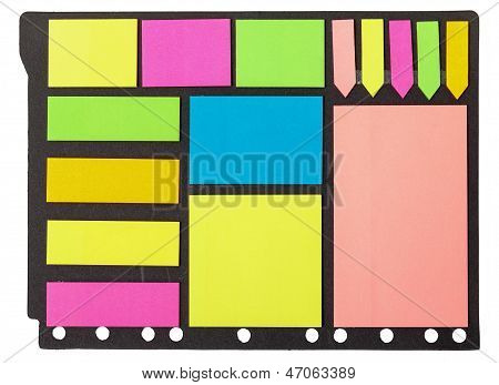 Satz von mehrfarbigen Papier klebrige Aufkleber