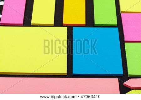 Satz von mehrfarbigen Papier klebrige Aufkleber
