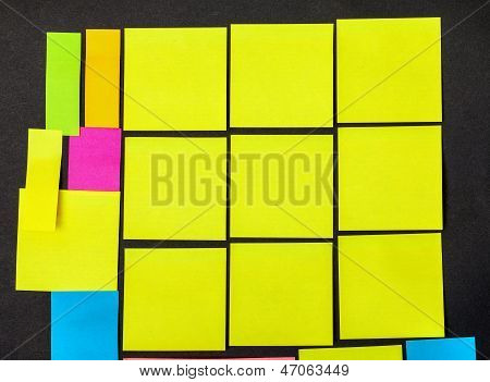 Satz von mehrfarbigen Papier klebrige Aufkleber