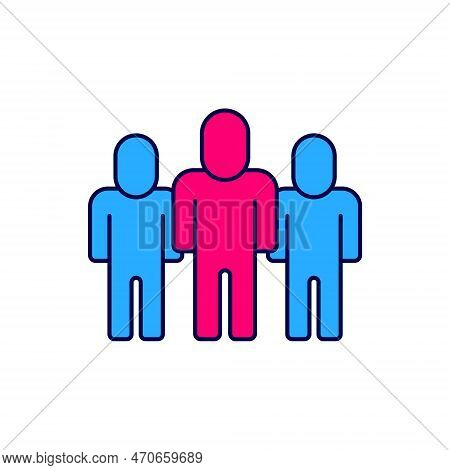 Filled Outline Project Team Base Icon Isolated On White Background. Business Analysis And Planning, 