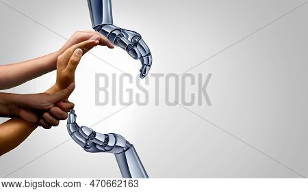 Technology And Human Unity As Cybernetics And Transhumanism Or Artificial Intelligence Or Ai And Com