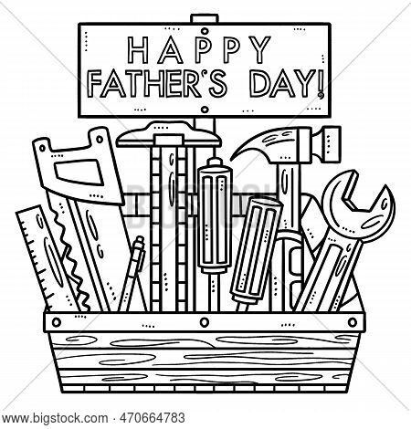A Cute And Funny Coloring Page Of A Toolbox. Provides Hours Of Coloring Fun For Children. Color, Thi