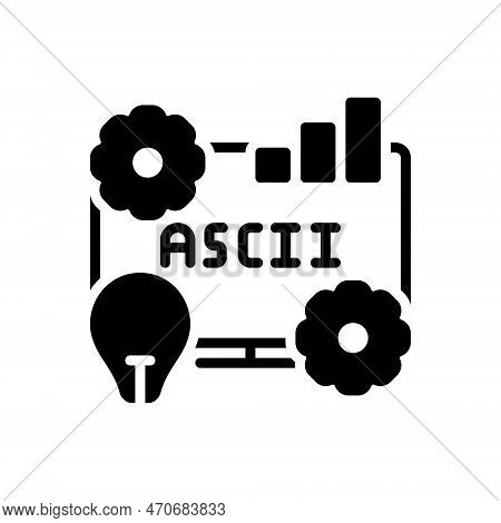 Black Solid Icon For Ascii Standard Code Information Technology Concept Strategy Acronym