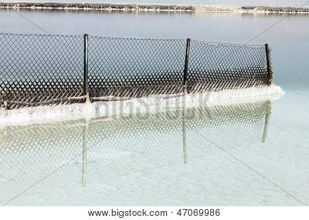 Dead Sea. Metal Mesh Fence