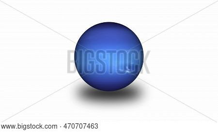 3d Neptune Planet Isolated On White Background. Vd_1257